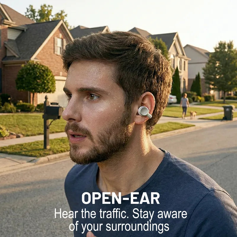 Q10 Dual-Style Bluetooth Earbuds with In-Ear and Clip-On Pairs
