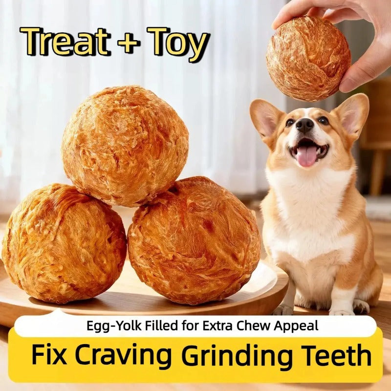 Duck Jerky Chew Balls with Egg-Yolk Filling, 2-Pack