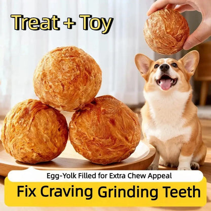 Duck Jerky Chew Balls with Egg-Yolk Filling, 2-Pack