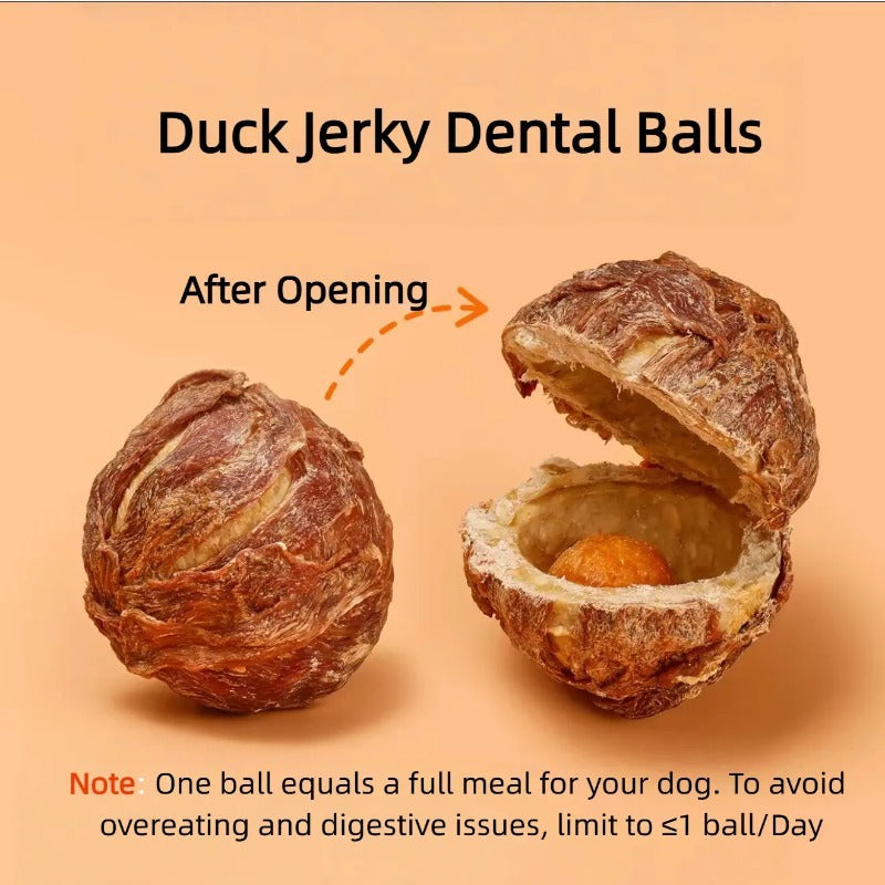 Duck Jerky Chew Balls with Egg-Yolk Filling, 2-Pack