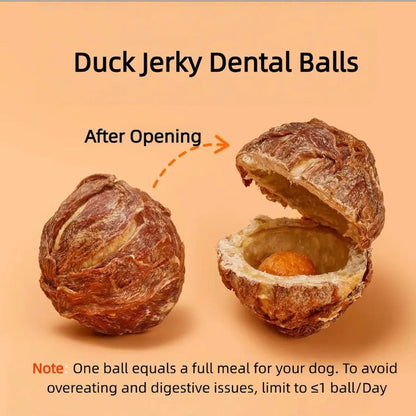 Duck Jerky Chew Balls with Egg-Yolk Filling, 2-Pack