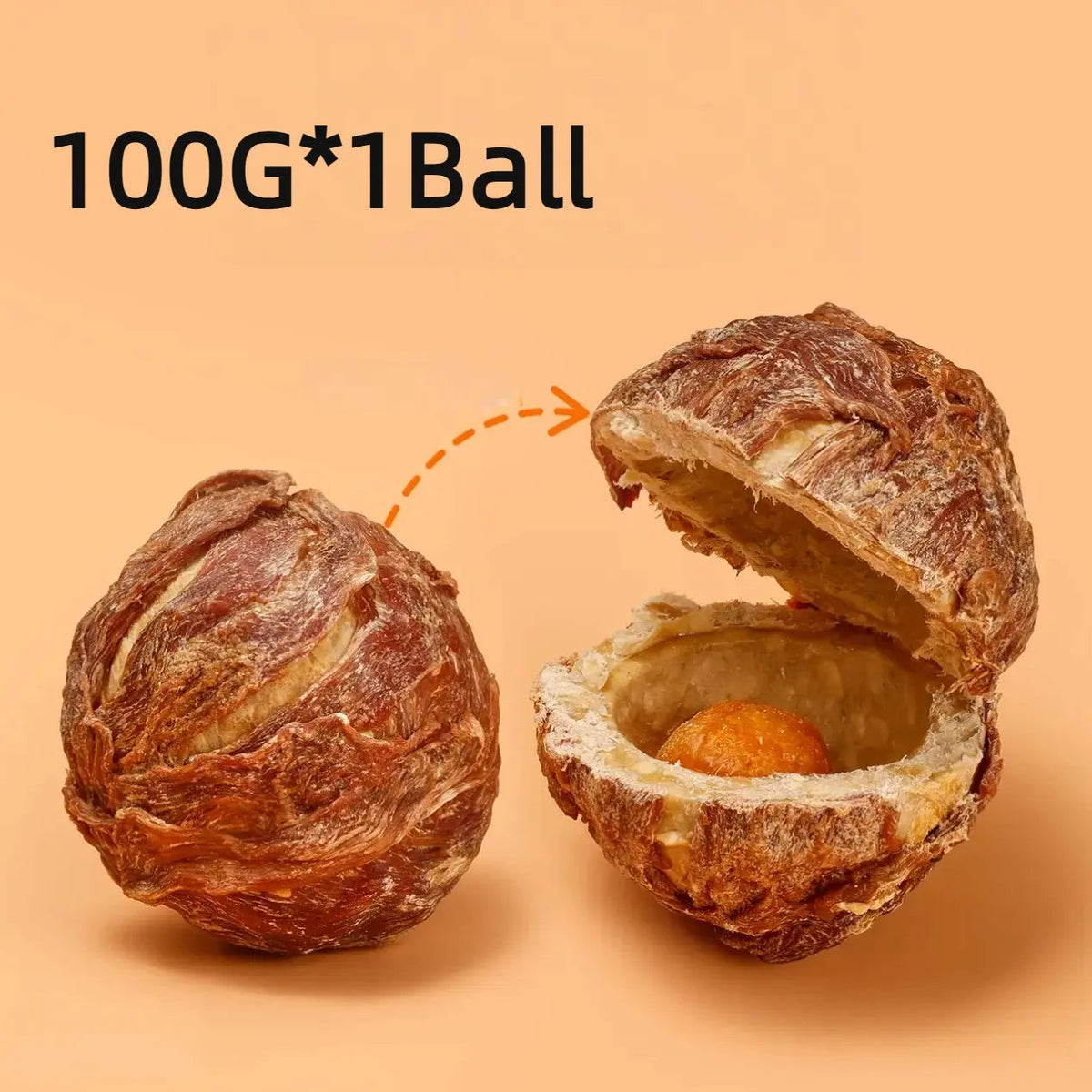 Duck Jerky Chew Balls with Egg-Yolk Filling, 2-Pack