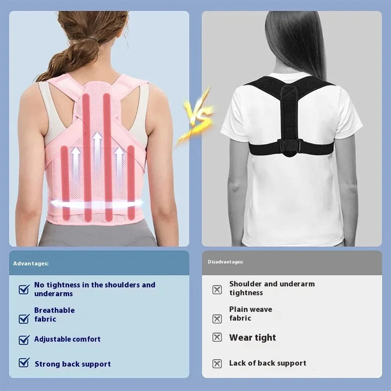 Adjustable Cross-Strap Back Support for Posture Awareness