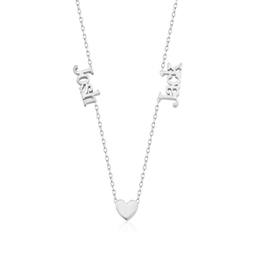 Names With a Heart Necklace