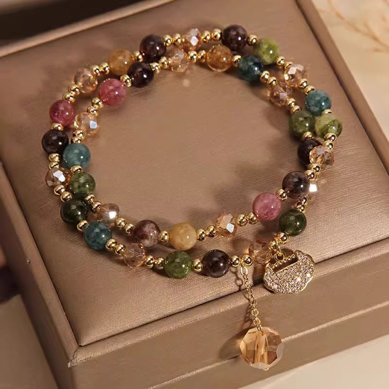 Double-Strand Beaded Ruyi Lock Bracelet