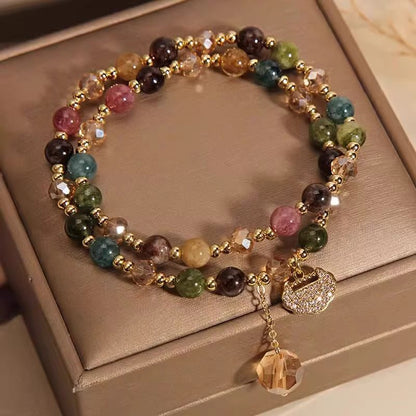 Double-Strand Beaded Ruyi Lock Bracelet