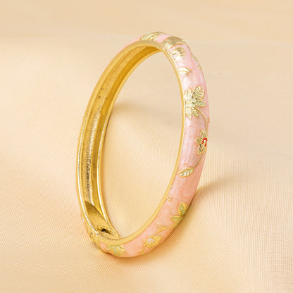 Floral Cloisonné Enamel Bangles – 2 Pack