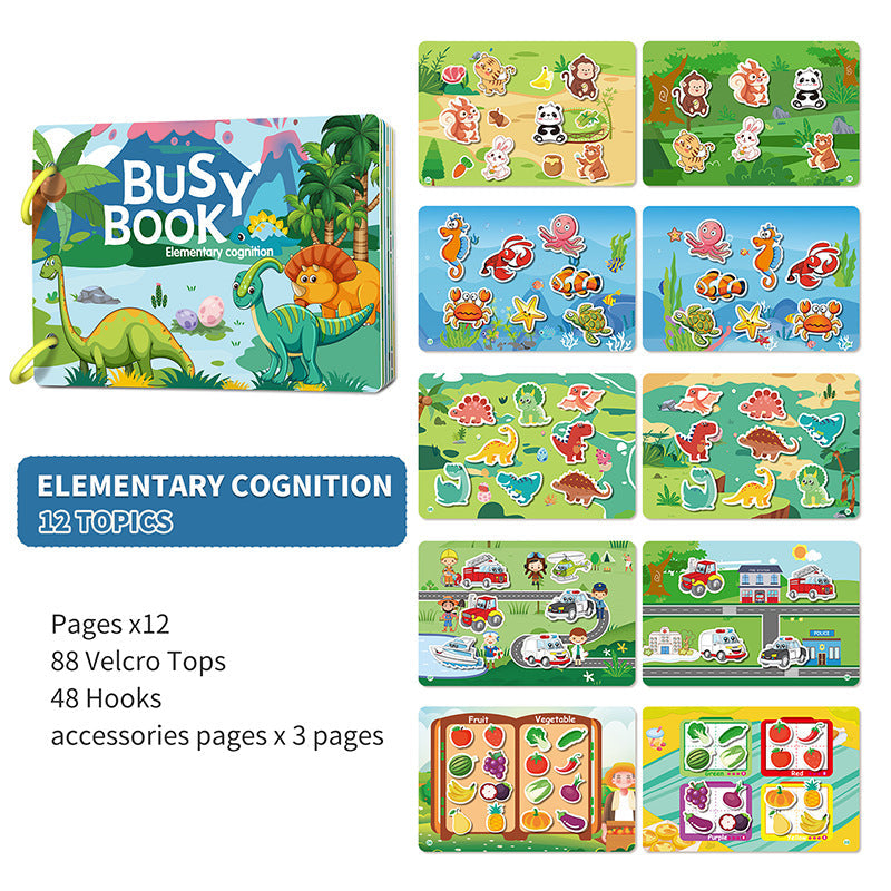 Reusable Preschool Busy Book for Early Learning and Quiet Play