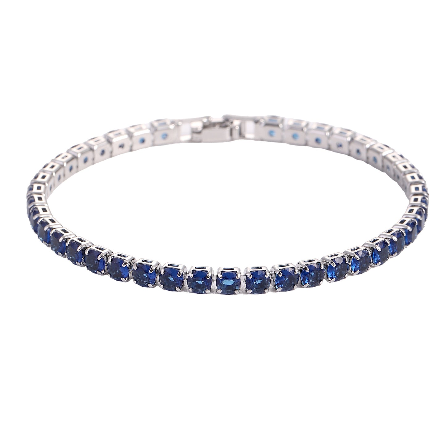Four-Prong Round Moissanite Tennis Bracelet