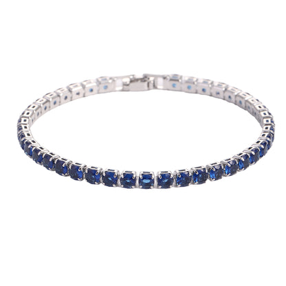 Four-Prong Round Moissanite Tennis Bracelet