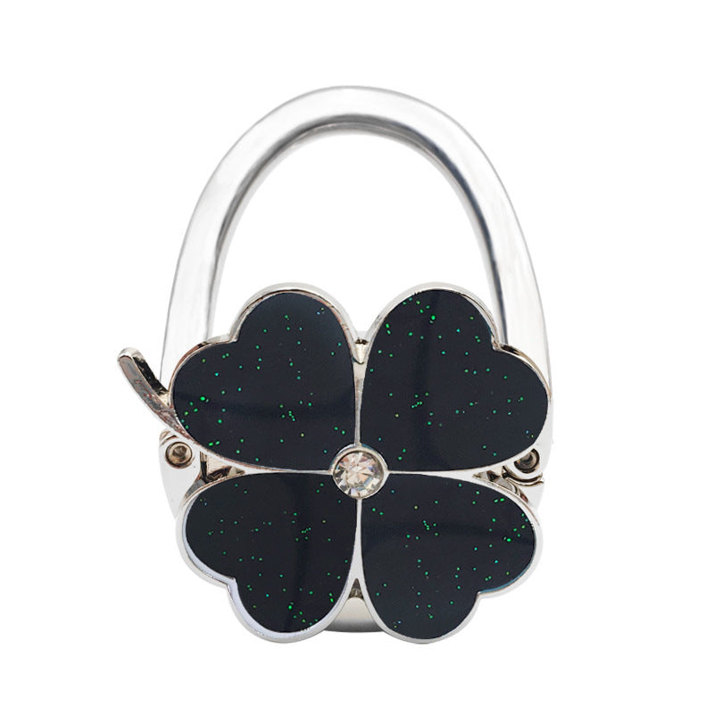 Foldable Four-Leaf Clover Purse Hook for Tables