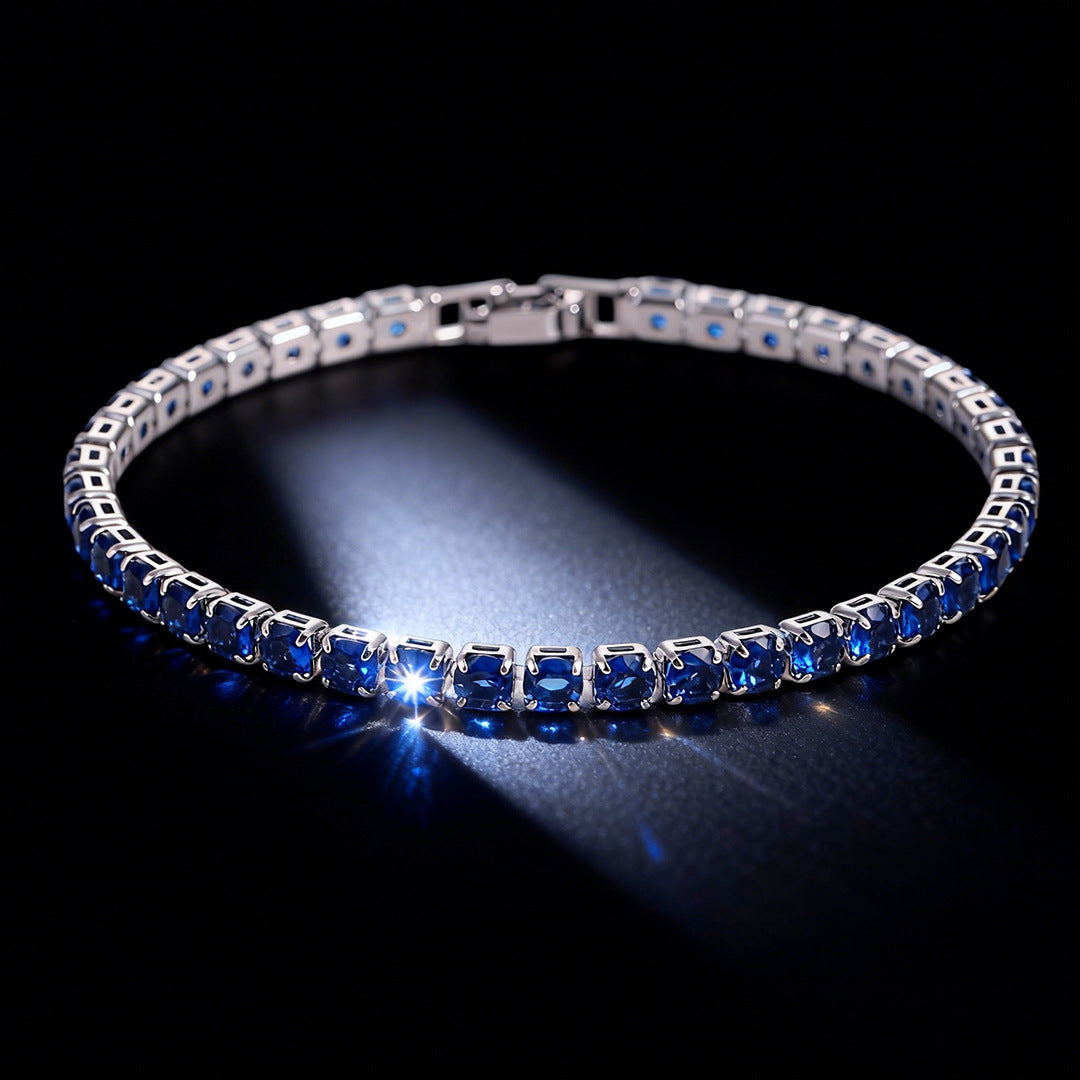 Four-Prong Round Moissanite Tennis Bracelet