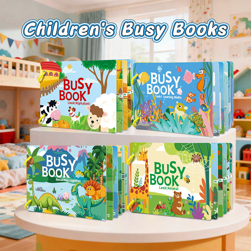 Reusable Preschool Busy Book for Early Learning and Quiet Play