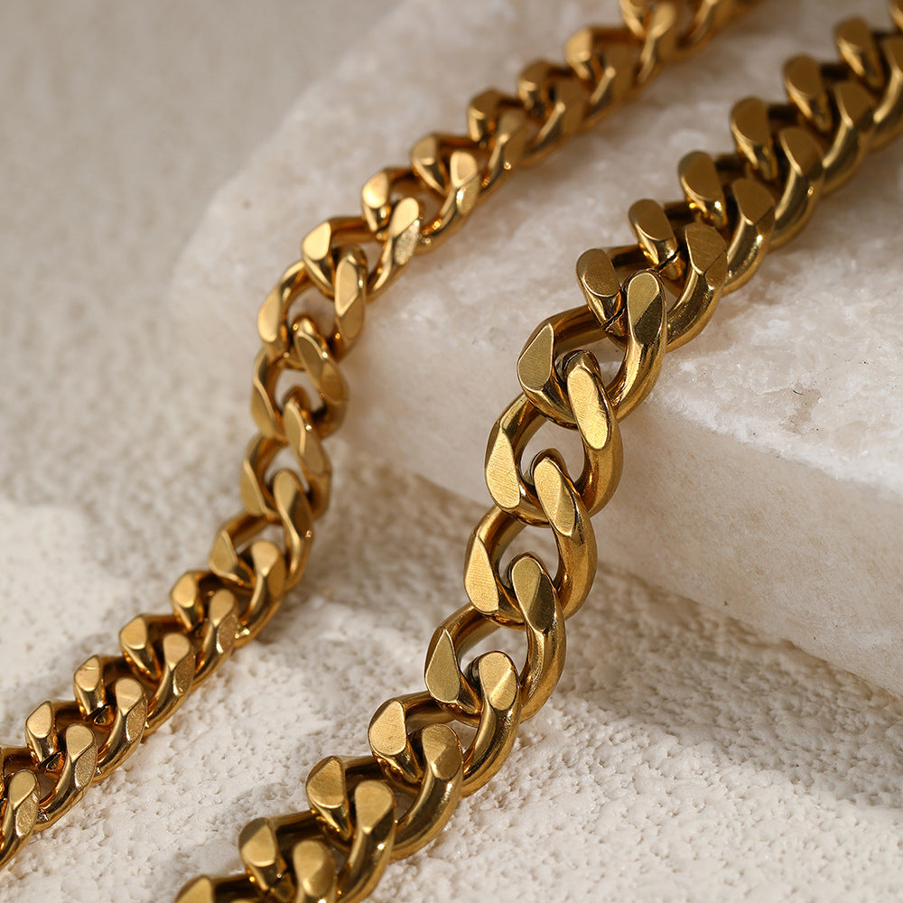 14K Gold Stackable Cuban Link Anklet