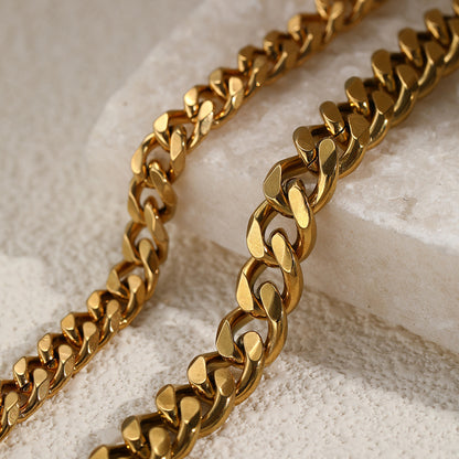 14K Gold Stackable Cuban Link Anklet