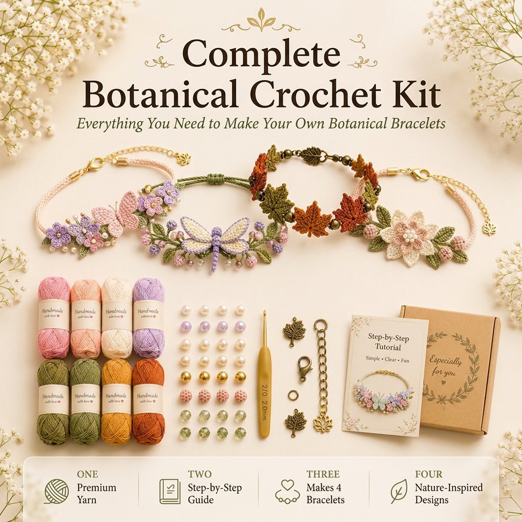 DIY Nature-Inspired Crochet Bracelet Making Kit
