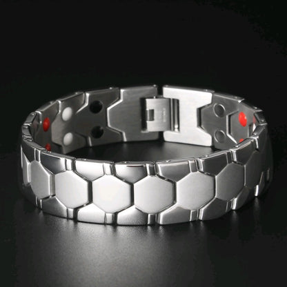 Hexagon Titanium Steel Magnetic Bracelet for Men