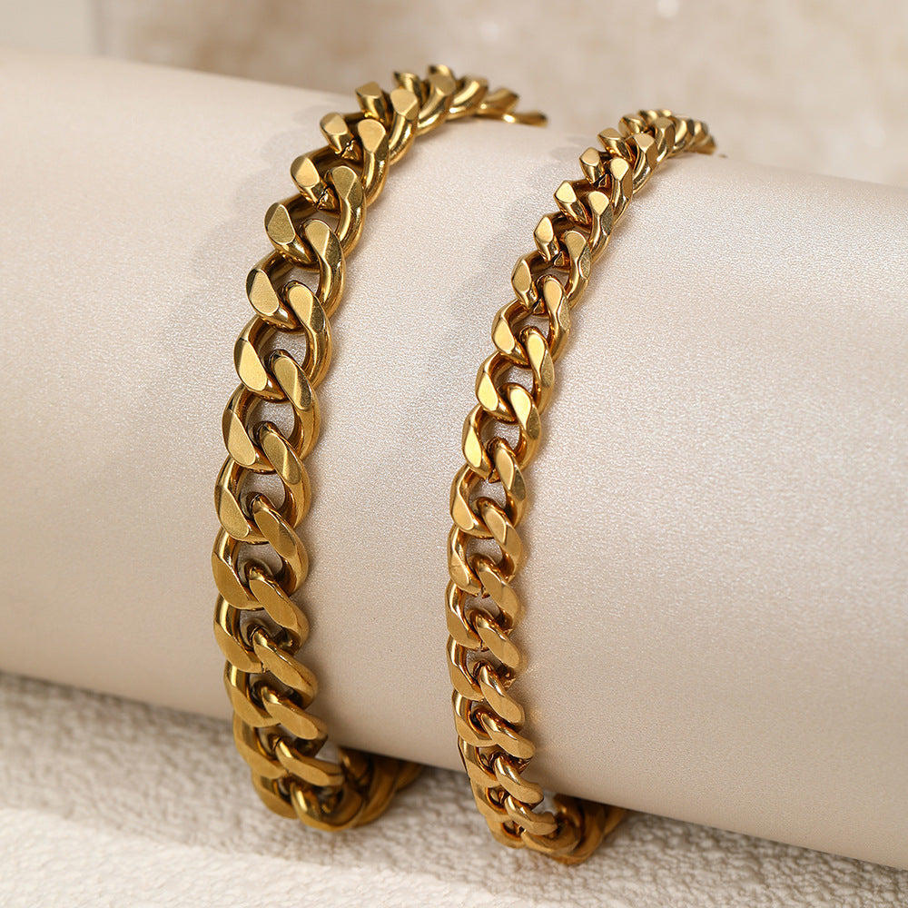 14K Gold Stackable Cuban Link Anklet