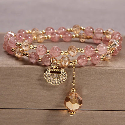 Double-Strand Beaded Ruyi Lock Bracelet