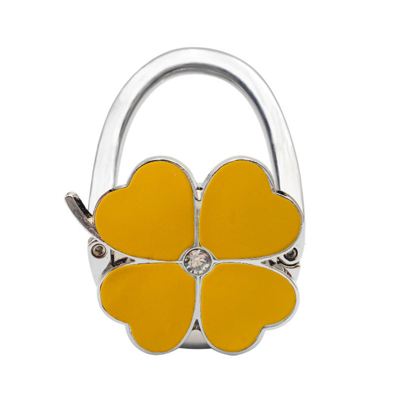 Foldable Four-Leaf Clover Purse Hook for Tables