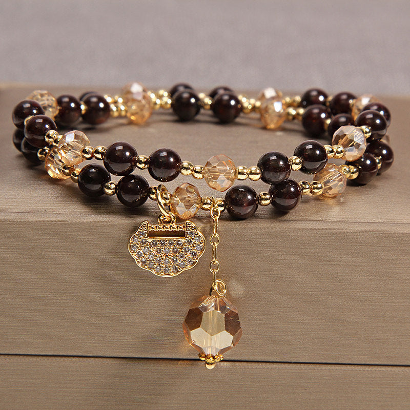 Double-Strand Beaded Ruyi Lock Bracelet