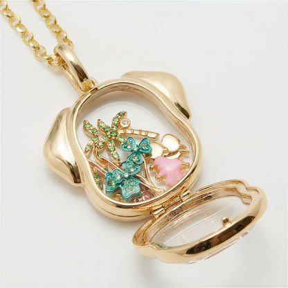 Puppy Locket Necklace Set