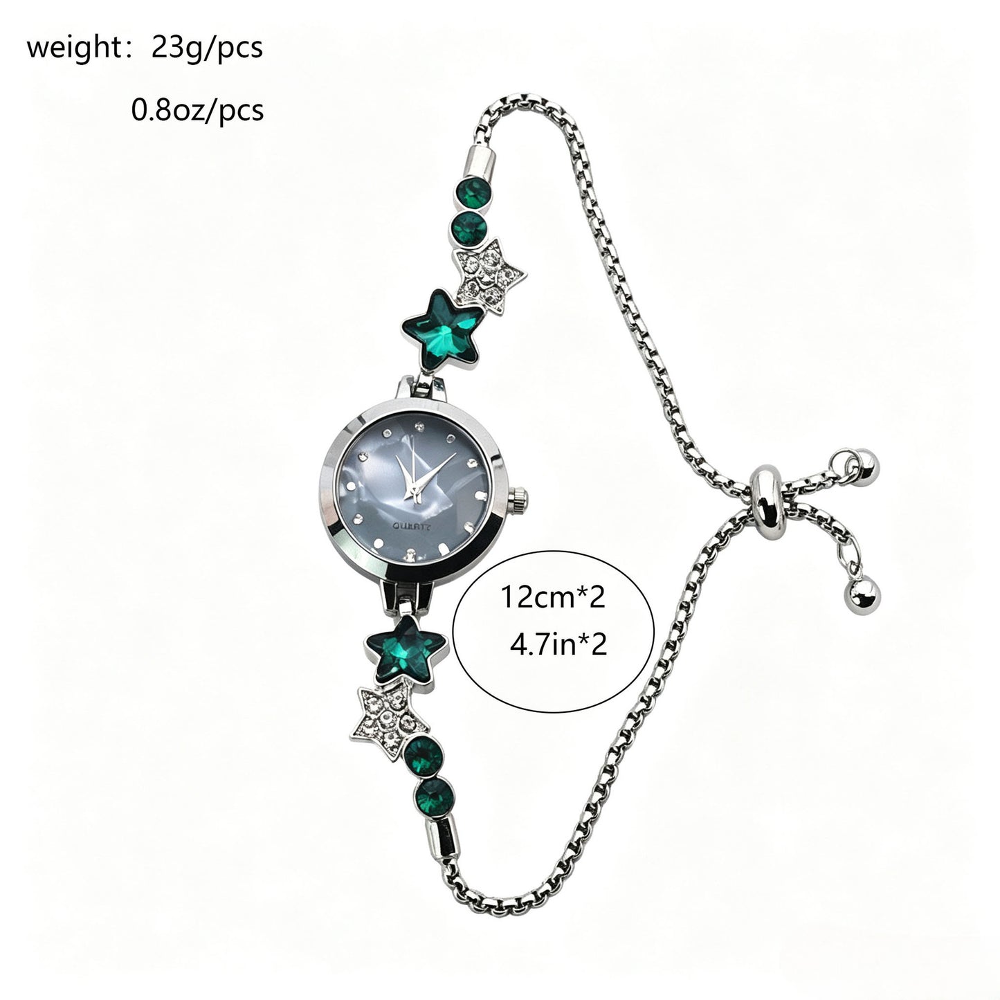 Fashion Heart Floral Diamond Inlaid Bracelet Watch