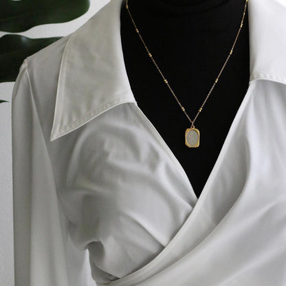 Vintage Floral Mirror Necklace
