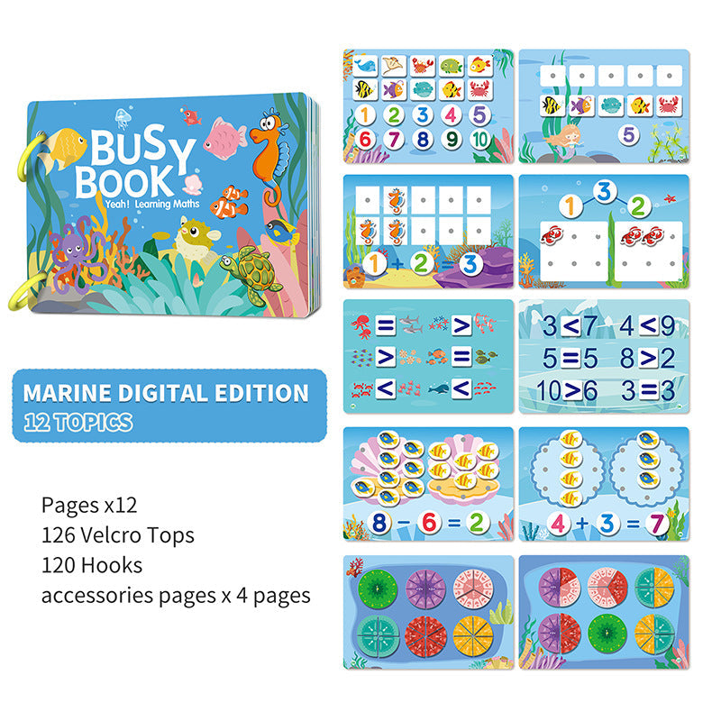 Reusable Preschool Busy Book for Early Learning and Quiet Play