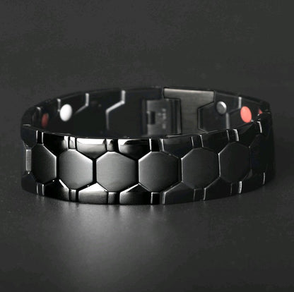 Hexagon Titanium Steel Magnetic Bracelet for Men