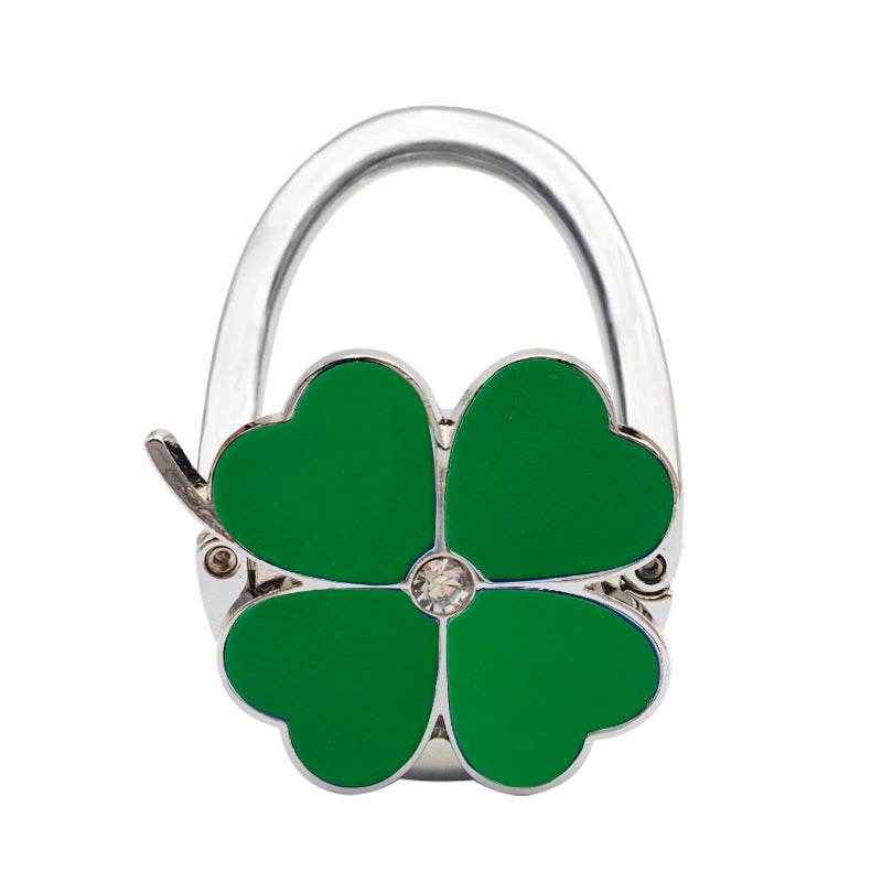 Foldable Four-Leaf Clover Purse Hook for Tables