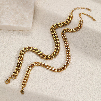 14K Gold Stackable Cuban Link Anklet