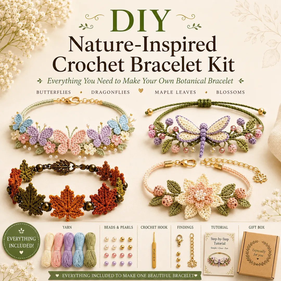 DIY Nature-Inspired Crochet Bracelet Making Kit
