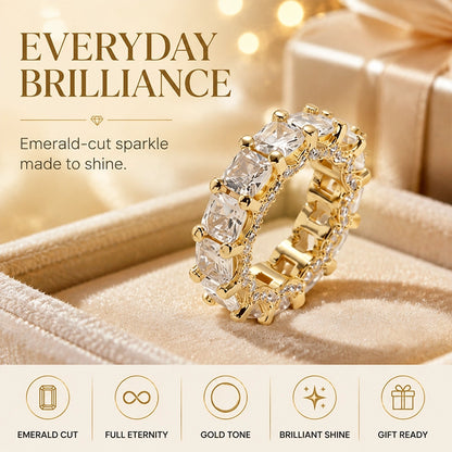 Crystal Pavé Eternity Band Ring