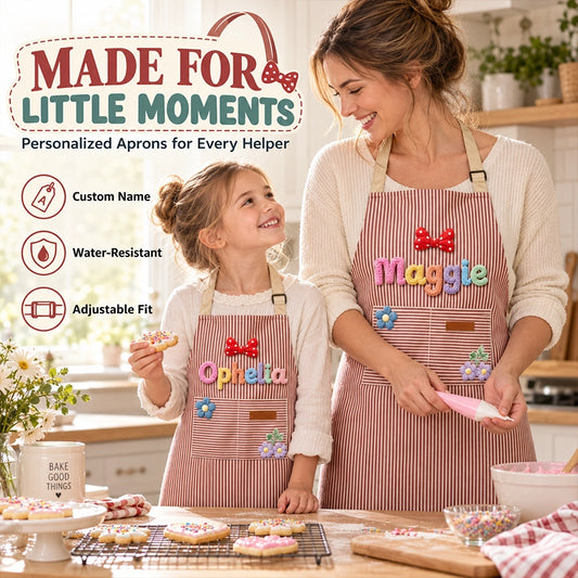 Personalized Name Embroidered Cooking Apron