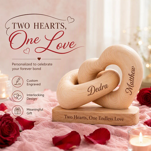 Romantic Couple - Personalized Infinity Heart Sculpture