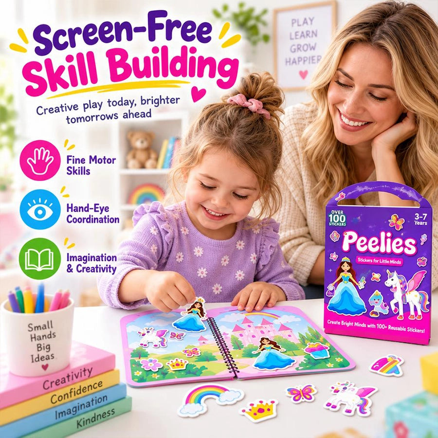 Reusable Sticker Activity Book with 100+ Stickers for Creative Play