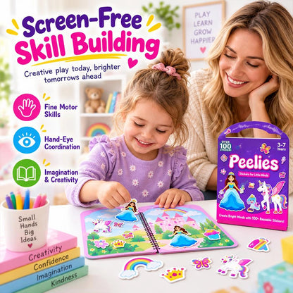 Reusable Sticker Activity Book with 100+ Stickers for Creative Play