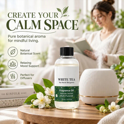 White Tea Fragrance Oil Refill Bottle