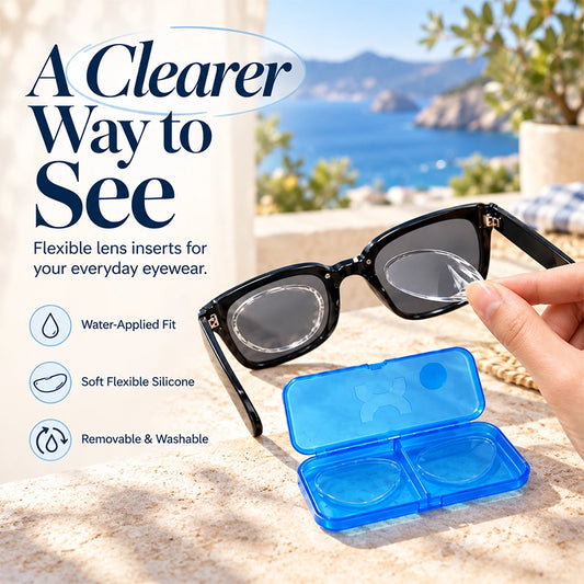 Stick-On Myopia Lens Inserts with Storage Case
