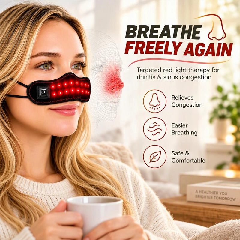 Rechargeable Heated Nose Wrap with Red LEDs