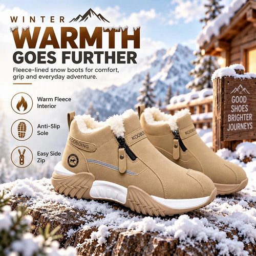 Fleece-Lined Side-Zip Winter Ankle Boots