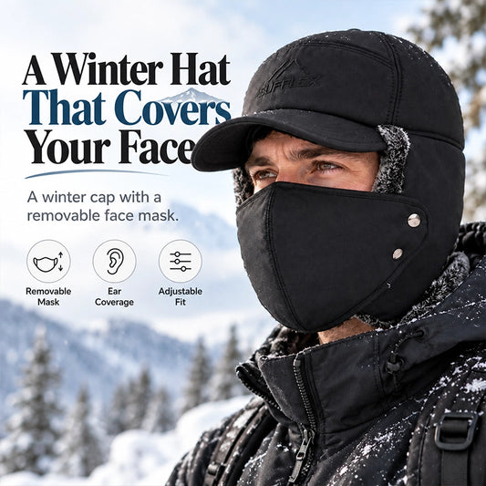 Winter Earflap Cap with Soft Lining for Cold-Weather Walks