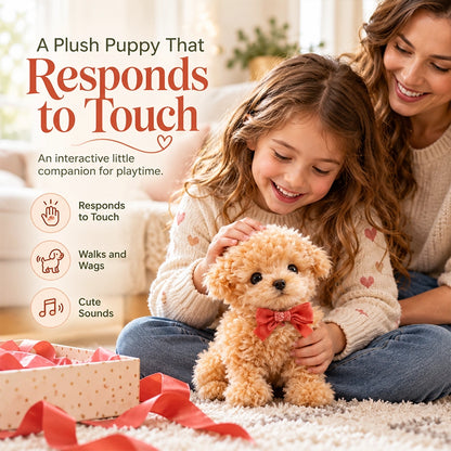 Electronic Plush Pet Toy for Pretend Companion Play
