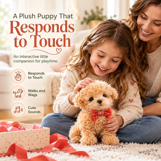 Electronic Plush Pet Toy for Pretend Companion Play