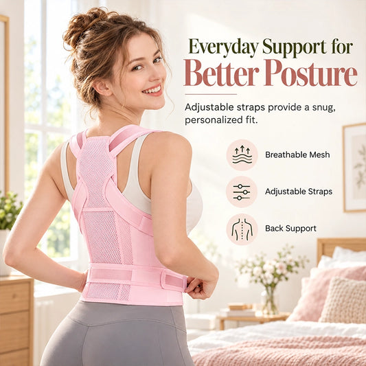 Adjustable Cross-Strap Back Support for Posture Awareness