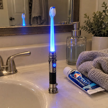 LED Glow Manual Toothbrush with a Sci-Fi Handle — view 2