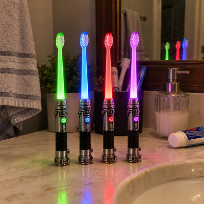 LED Glow Manual Toothbrush with a Sci-Fi Handle — view 4
