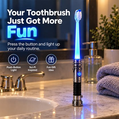 LED Glow Manual Toothbrush with a Sci-Fi Handle