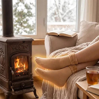 Plush-Lined Ankle Socks for Chilly Days, 5 Pairs — view 5